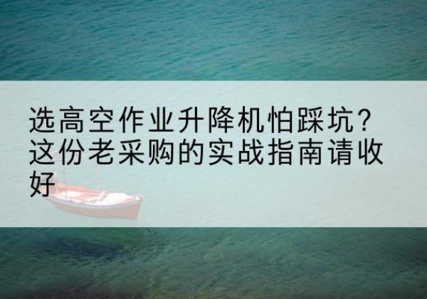 阿坝高空作业升降机厂家推荐-选高空作业升降机怕踩坑？这份老采购的实战指南请收好